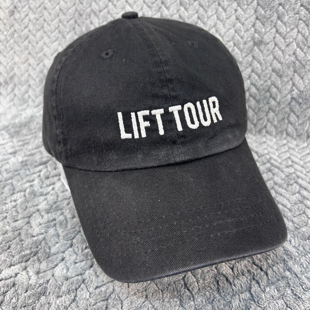 LIFT TOUR Mens Black Adams‎ Essentials Baseball Hat Adjustable Cotton EB101 OSFM